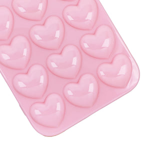 iPhone 16 Pro Max Plus Mini Case 3D Bubble Pop Heart Soft Cover Pink